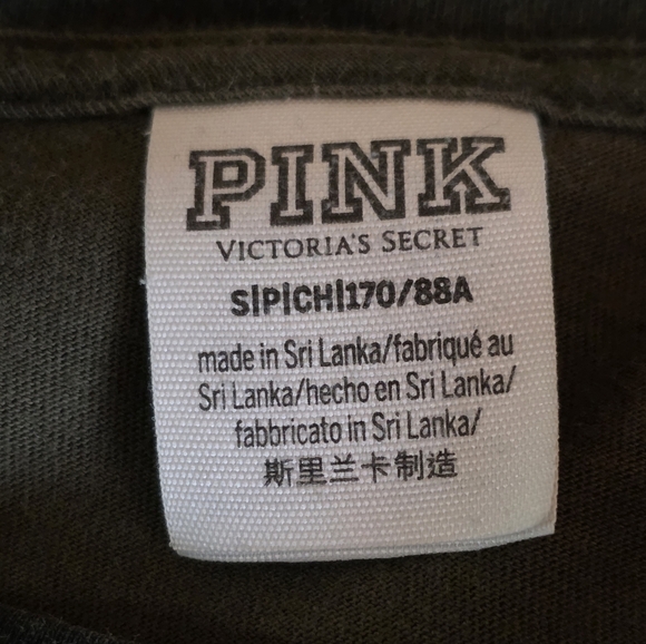 PINK Victoria’s Secret Camo Floral Long Sleeve Tee Shirt Women’s Sz S - Picture 6 of 7